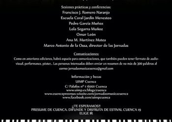 La UIMP de Cuenca acogerá entre el 16 y el 18 de julio las VIII Jornadas de Didáctica de la Música dentro de Estival Cuenca