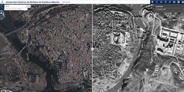 El comparador histórico de ortofotos, del Portal de Mapas de Castilla-La Mancha, tendrá el vuelo aéreo rectificado realizado durante el año 2018