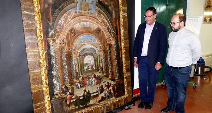 Diputación de Cuenca concluye la restauración del cuadro de la infancia de Jesús de Buenache de Alarcón