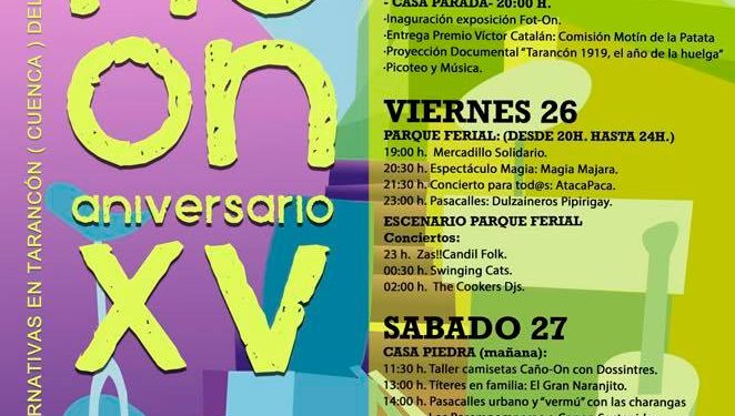 Caño On Festival XV se celebra del 22 al 28 de julio