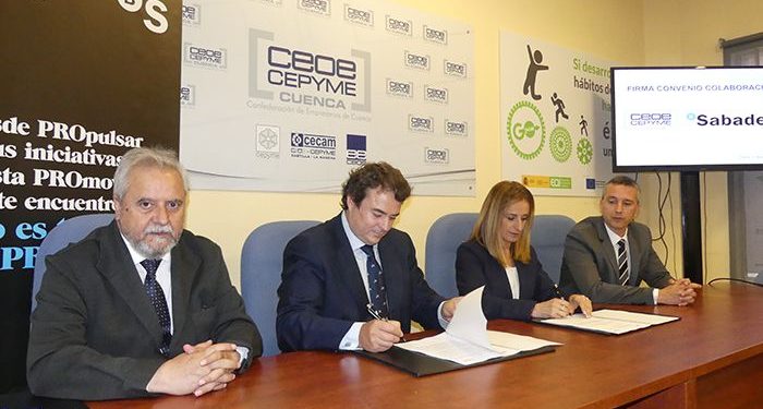 CEOE-Cepyme Cuenca y el Banco Sabadell firman un convenio para ofrecer buenas condiciones a los asociados