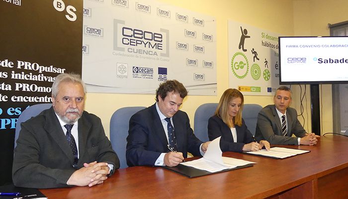 CEOE-Cepyme Cuenca y el Banco Sabadell firman un convenio para ofrecer buenas condiciones a los asociados