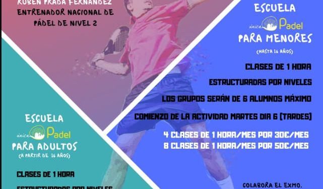 Huete. Escuela de pádel para niños y adultos este verano
