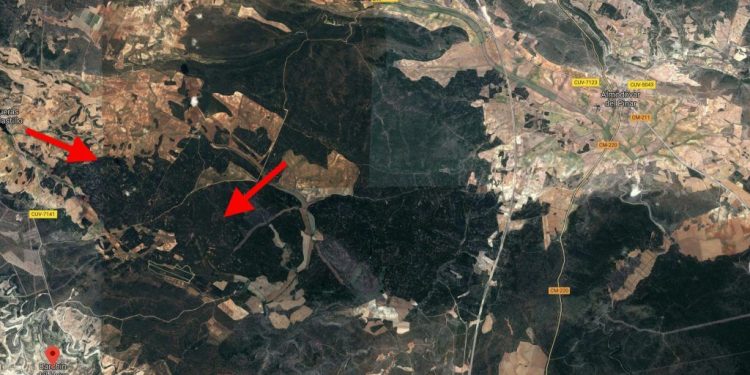 Extinguido el incendio en Barchín del Hoyo: La superficie afectada se estima en unas 2.000 hectáreas, principalmente de pinar