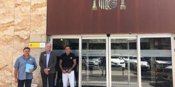 El subdelegado del Gobierno en la provincia de Cuenca, Juan Rodríguez, en la Confederación Hidrográfica del Tajo