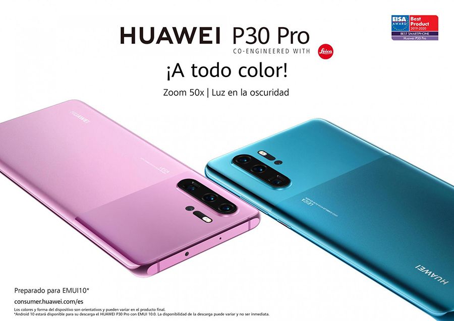 Huawei anuncia nuevos colores y un récord de ventas de sus smartphones de la serie P30