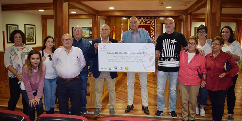Tarancón entrega más de 45.000 euros a las asociaciones sociosanitarias de la venta de entradas de los conciertos de las fiestas patronales