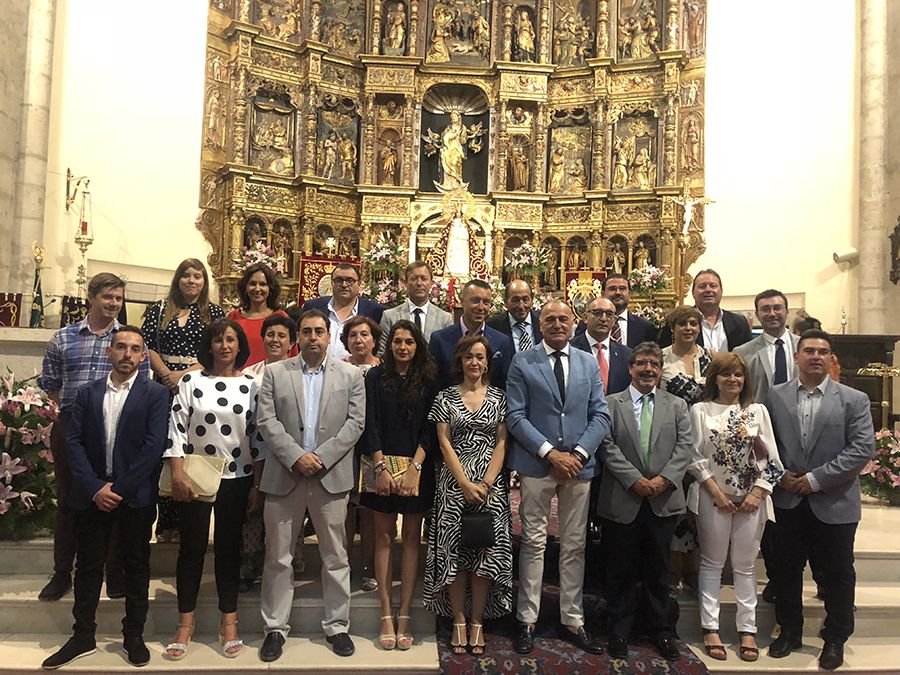Un total de 13 alcaldes participan en la ofrenda de flores a la Virgen de Riánsares en Tarancón