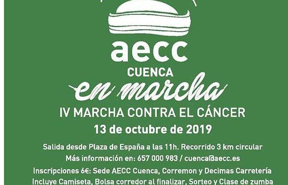 El domingo, 13 de octubre, nueva edición de la “AECC en marcha” en Cuenca