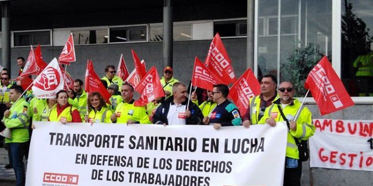 Continúan las movilizaciones de los trabajadores del sector de ambulancias en la provincia de Cuenca