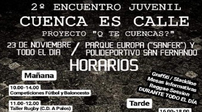 El II Encuentro Juvenil ‘Cuenca es Calle’ llega este sábado al parque ‘SanFer’