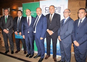 Eurocaja Rural patrocina la Asamblea General de CEOE CEPYME Tarancón, donde ha sido reelegido como presidente Javier López Cortés