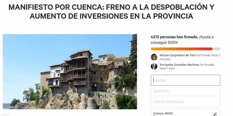 ‘Cuenca, En Marcha!’ llevará al Pleno el Manifiesto Por Cuenca contra la despoblación