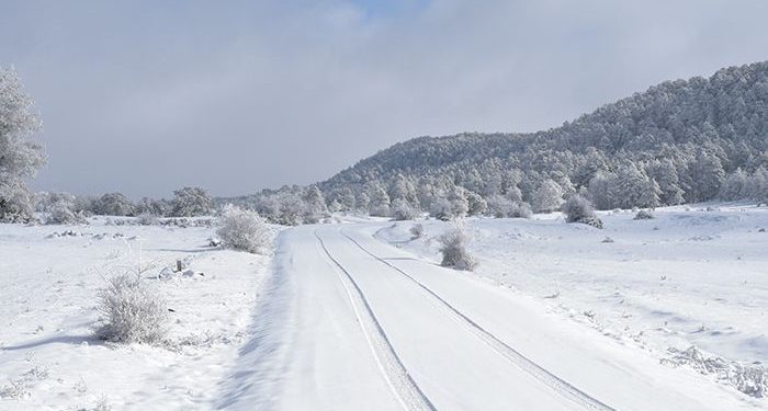 Cortada al tráfico la N-420 entre Cañete y Salvacañete debido a la nieve