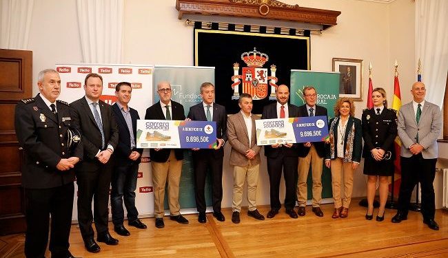 Fundación Eurocaja Rural, Grupo Tello Alimentación y CNP entregan a Cruz Roja y ASPRONA Albacete los 19.393 euros de su Carrera Solidaria