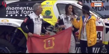 Los Plaza, Manolo y Mónica Plaza, padre e hija,  en la salida del Dakar 2020