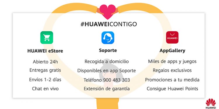 Huawei acompaña a sus clientes en estos momentos con acciones englobadas en su concepto #HuaweiContigo