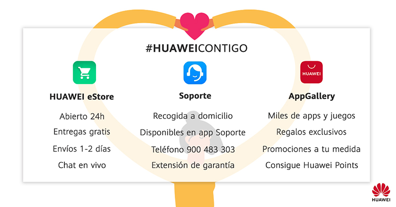 Huawei acompaña a sus clientes en estos momentos con acciones englobadas en su concepto #HuaweiContigo