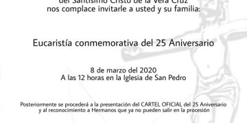 La M. I. V. H. P. de la Vera Cruz celebra este domingo la Eucaristía conmemorativa del 25º Aniversario de su fundación