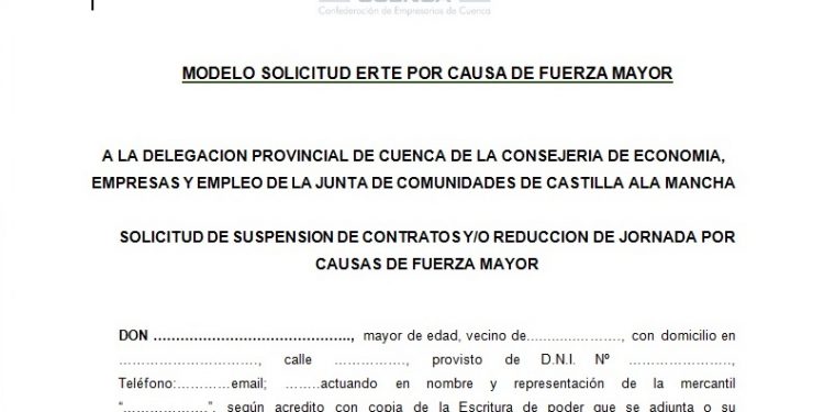 La patronal conquense indica a sus empresas cómo realizar los ertes ante la administración