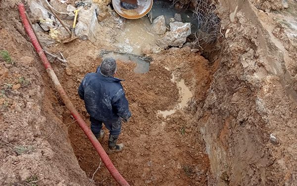 Reparada una importante avería en la canalización para el abastecimiento de agua de Cuenca