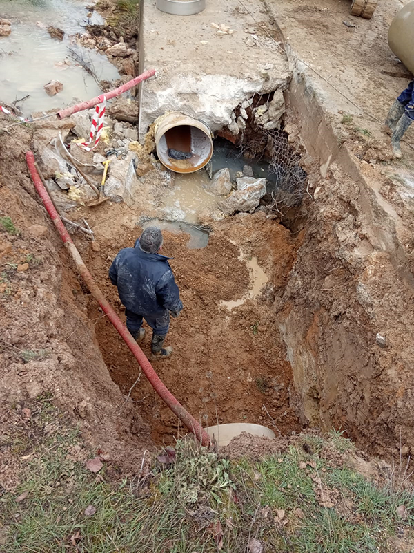 Reparada una importante avería en la canalización para el abastecimiento de agua de Cuenca