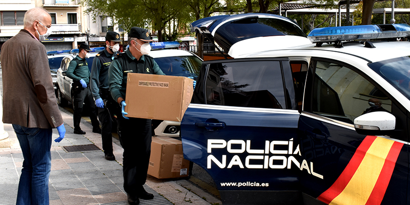 El Gobierno de España reparte en Cuenca 40.000 mascarillas a FF. y CC. de Seguridad y Protección Civil