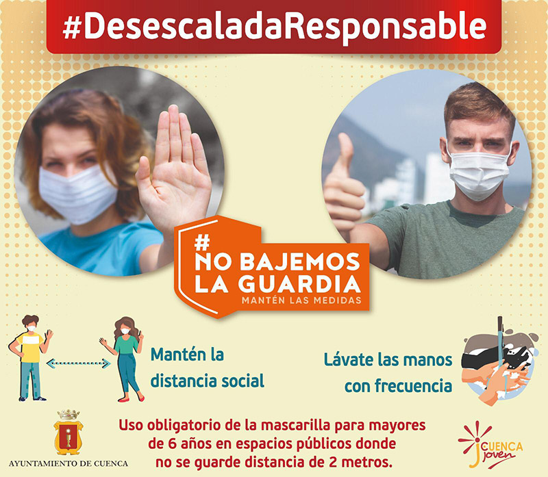 El Ayuntamiento de Cuenca pone en marcha una campaña para concienciar a los jóvenes sobre el uso de la mascarilla