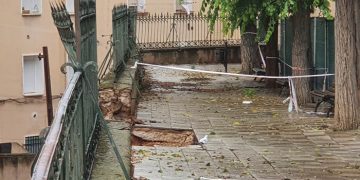 El Ayuntamiento de Cuenca acomete una actuación de urgencia en el muro de la calle Ramiro de Maeztu