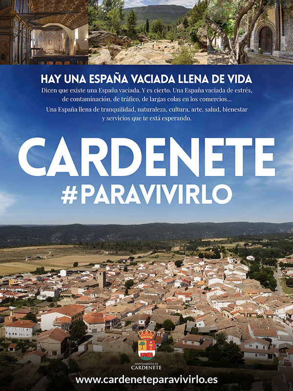 Cardenete lanza una página web para promocionarse como un lugar ideal para vivir