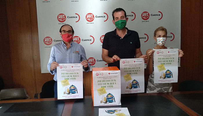 UGT Cuenca inicia una recogida de material escolar y productos básicos a beneficio de Cruz Roja para una vuelta al cole “sin dejar a nadie atrás”