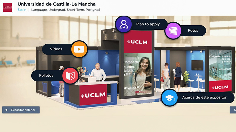 La UCLM expone su oferta académica y de servicios en la feria virtual ‘Estudiar en España’