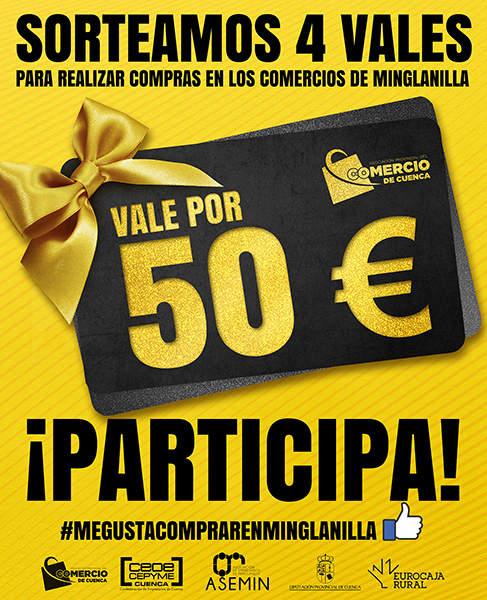Ya se conocen los ganadores del sorteo de 4 vales de 50 de la Asociación de Comercio de Cuenca para comprar en Minglanilla