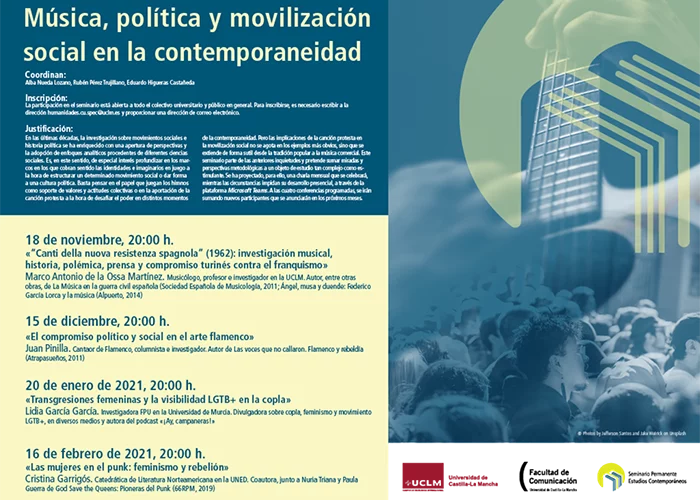 El cantaor Juan Pinilla impartirá una conferencia en la UCLM sobre el compromiso político en el flamenco
