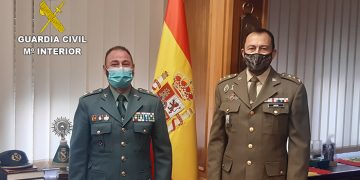 Primera reunión del nuevo subdelegado de Defensa y el jefe de la comandancia de la Guardia Civil de Cuenca