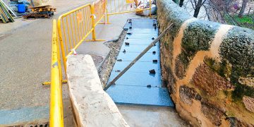 El Grupo Popular visita las obras del Puente San Pablo y sugiere la posibilidad de reestudiar la intervención en el desembarco a calle Canónigos