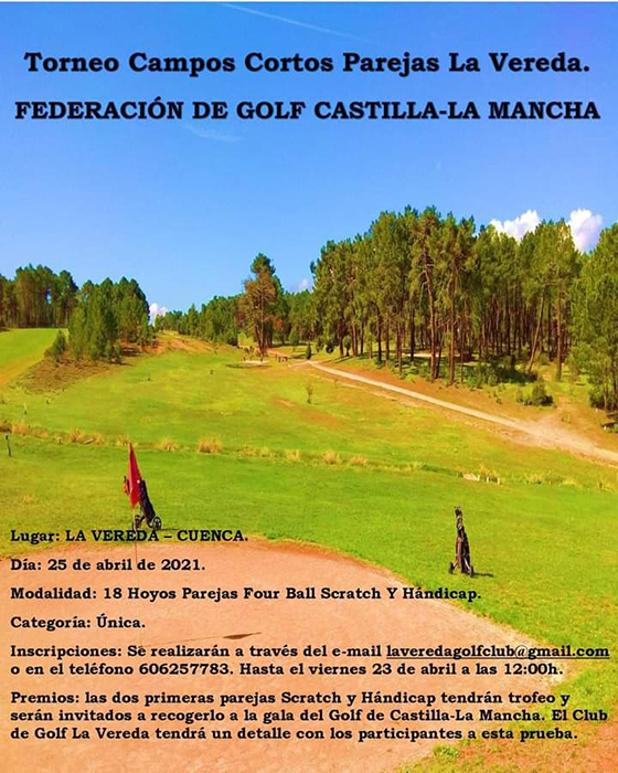 El Club de Golf la Vereda acoge el 25 de abril el campeonato regional de golf por parejas de campos cortos