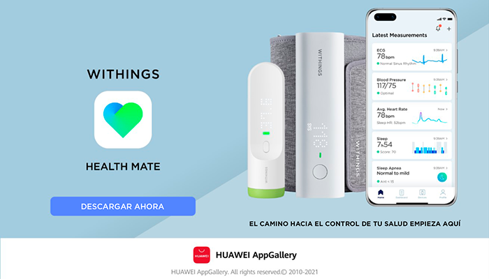 Health Mate, la popular aplicación de tecnología de la salud de Withings, ya está disponible en AppGallery
