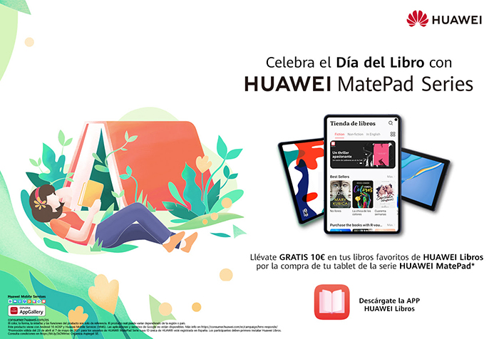 Huawei se vuelca en el Día del Libro gracias a sus soluciones tecnológicas y con promociones para los usuarios de Huawei Libros