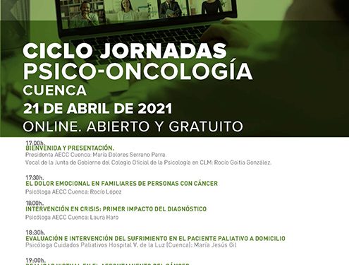 La Asociación Española Contra el Cáncer y el Colegio Oficial de la Psicología organizan en Cuenca las I Jornadas de Psicooncología La Asociación Española Contra el Cáncer y el Colegio Oficial de la Psicología organizan en Cuenca las I Jornadas de Psicooncología