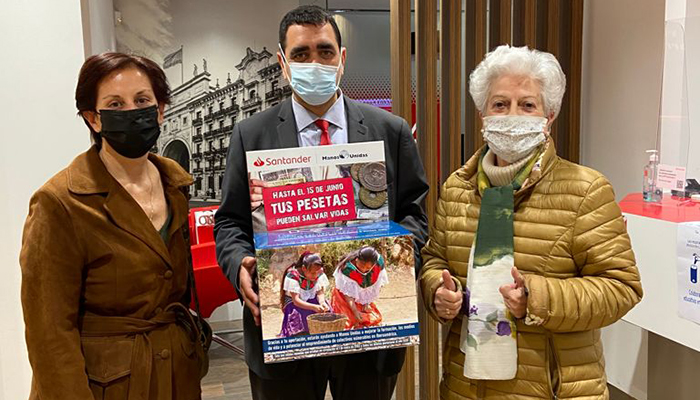 Banco Santander y Manos Unidas Cuenca recogerán pesetas para convertirlas en un proyecto solidario