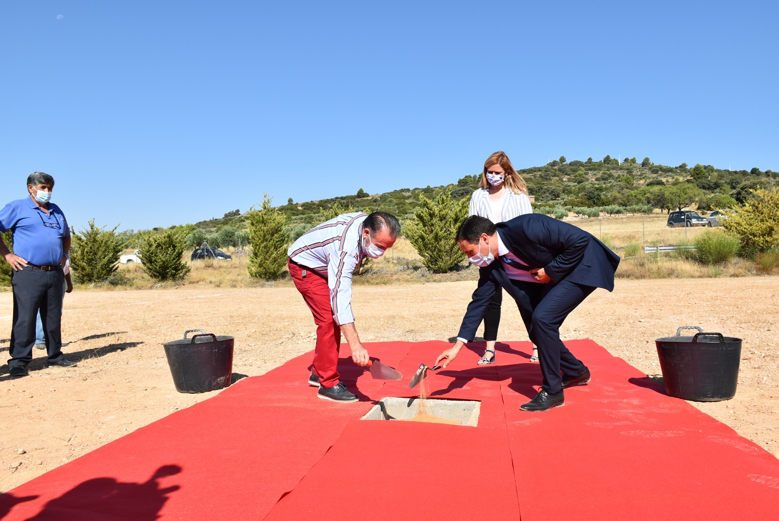 Diputación de Cuenca pone la primera piedra del parque de bomberos de Priego, una inversión de 2 millones de euros