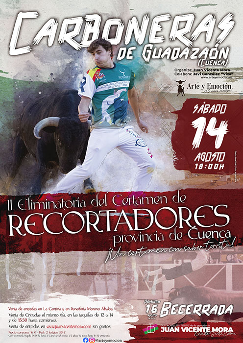 Carboneras de Guadazaón celebrará la segunda eliminatoria del I Certamen de Recortadores de la Provincia de Cuenca