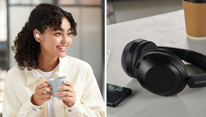 Sony Auriculares verdaderamente inalámbricos con cancelación de ruido,  optimizados para Alexa y Google Assistant, con micrófono integrado para