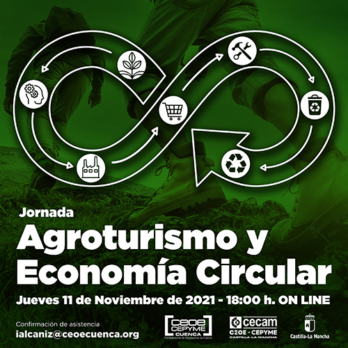 CEOE-Cepyme Cuenca celebra el jueves una jornada telemática sobre agroturismo y economía circular