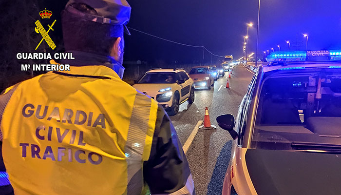 La Guardia Civil de Guadalajara detiene a un conductor por conducción temeraria y alcoholemia positiva