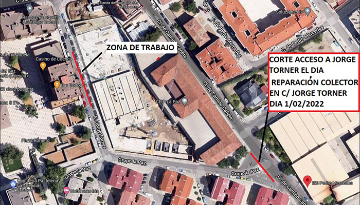 La reparación de colectores provocará afecciones al tráfico en Cuenca este martes y el miércoles