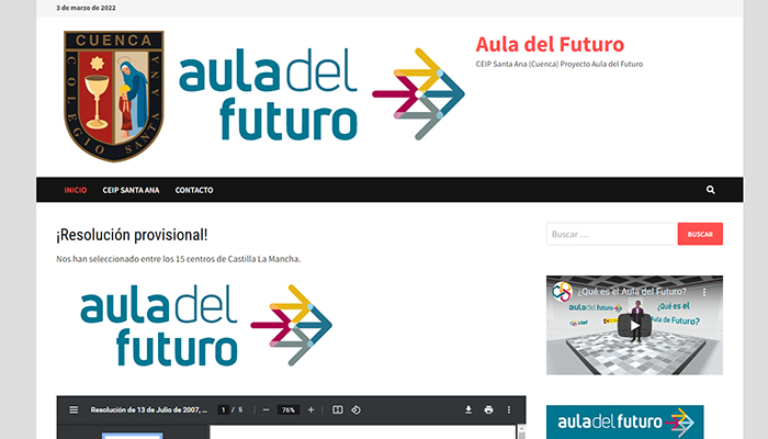 El CEIP Santa Ana de Cuenca contará con Aula del Futuro a partir del próximo curso