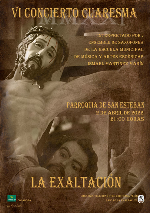 La V. H. del Stmo. Cristo del Perdón celebra el 2 de abril la VI edición de su Concierto de Cuaresma “La Exaltación”