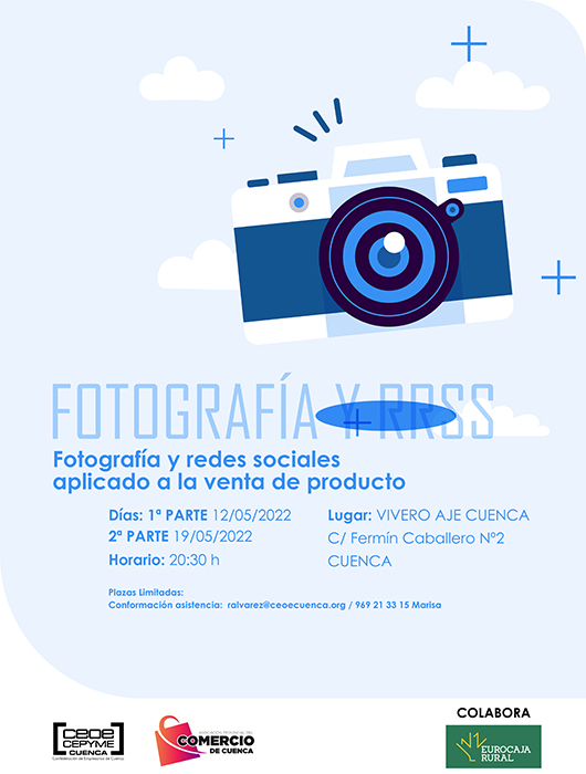 CEOE-Cepyme Cuenca y la Asociación del Comercio invitan a sus empresas a la jornada de fotografía y redes sociales